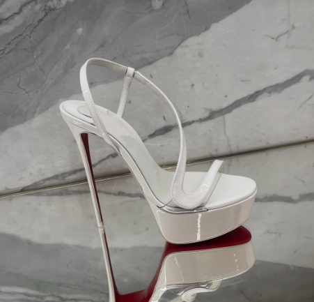 Summer Clothing Sale Women - Metallic leather platform stilettos sandals sexy