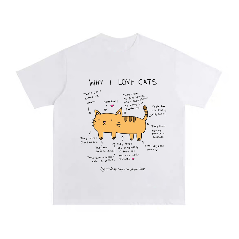 Yellow Summer Clothing - Yellow Cat Analysis Picture Printed T-shirt