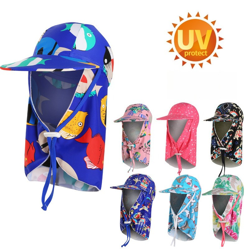 Sun Hat Wide Brim - Kids Sun Protection Swim Hat Wide