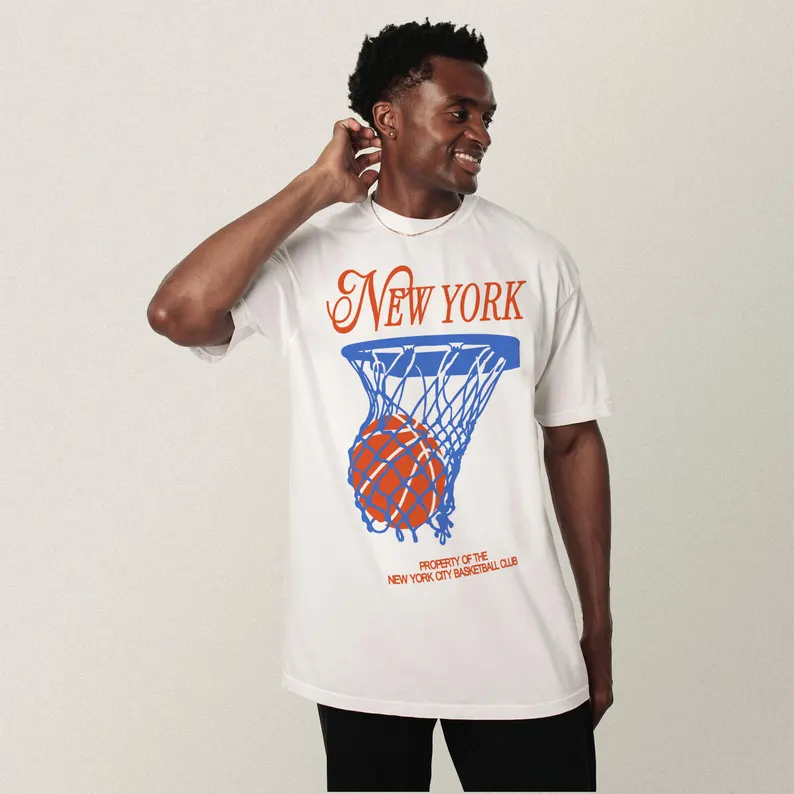 Summer Clothing Nyc - New York Basketball T-shirt Men and