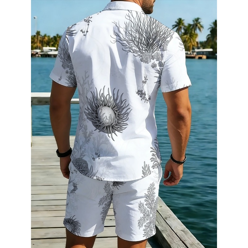 Men's Floral Hawaiian Shirt &  - огляд і ціна Beach Shirt Hawaiian