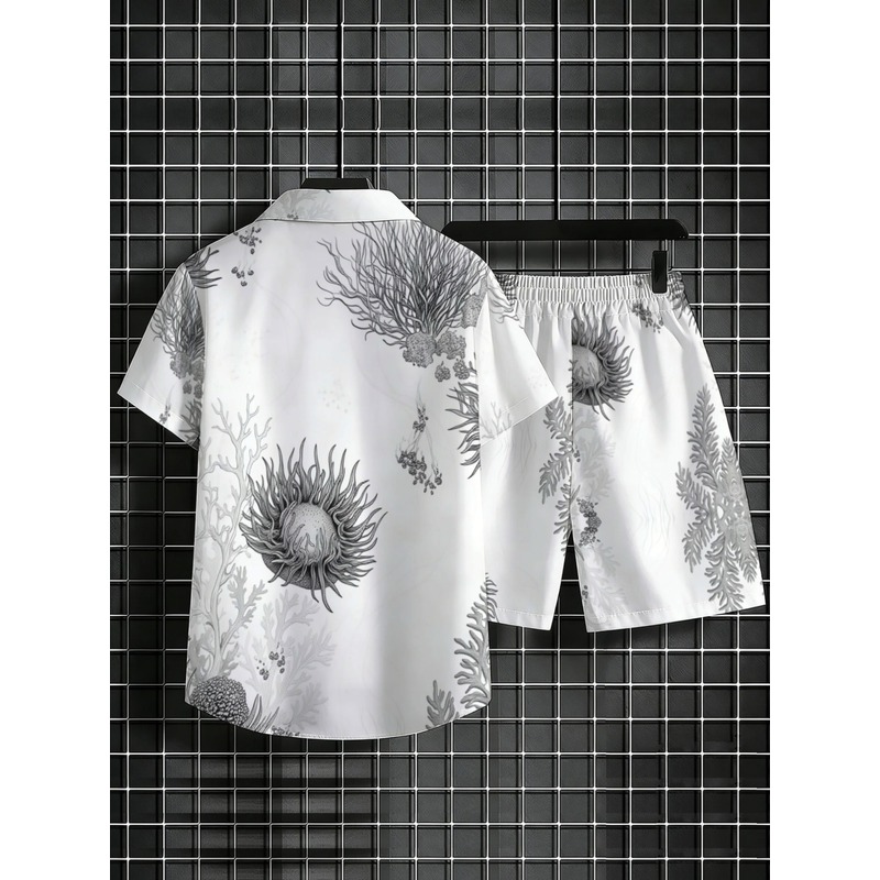Men's Floral Hawaiian Shirt &  - огляд і ціна Beach Shirt Hawaiian