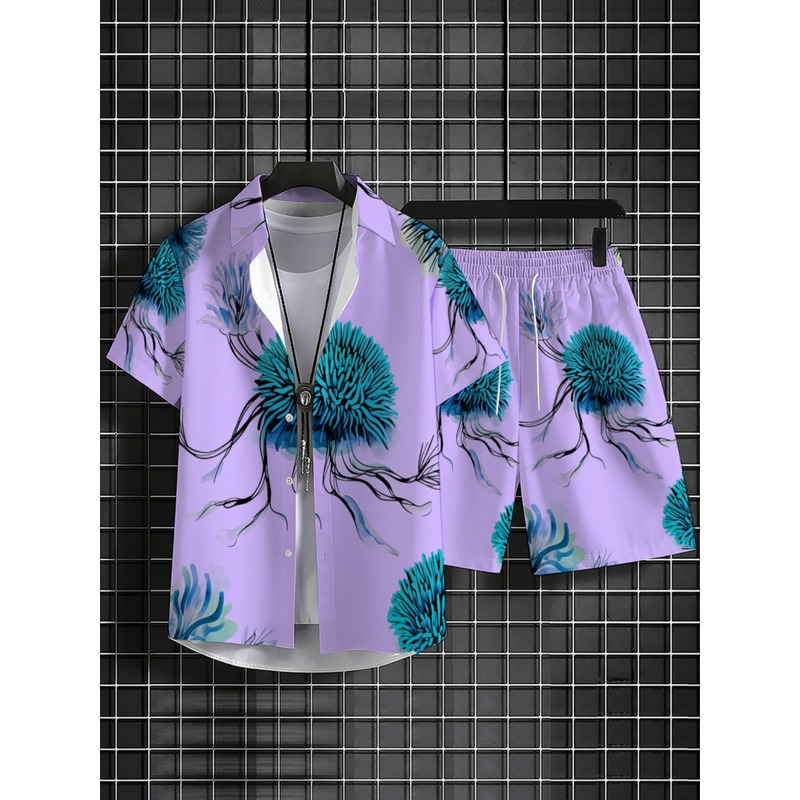 Men's Hawaiian Shirt Shorts Se - огляд і ціна Beach Shirt Hawaiian