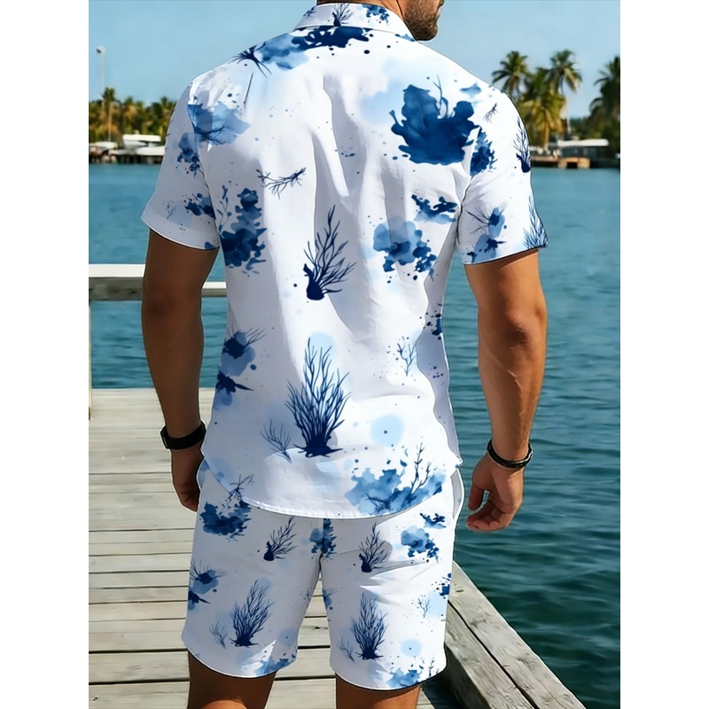 Men's Summer Hawaiian Shirt Sh - огляд і ціна Beach Shirt Hawaiian