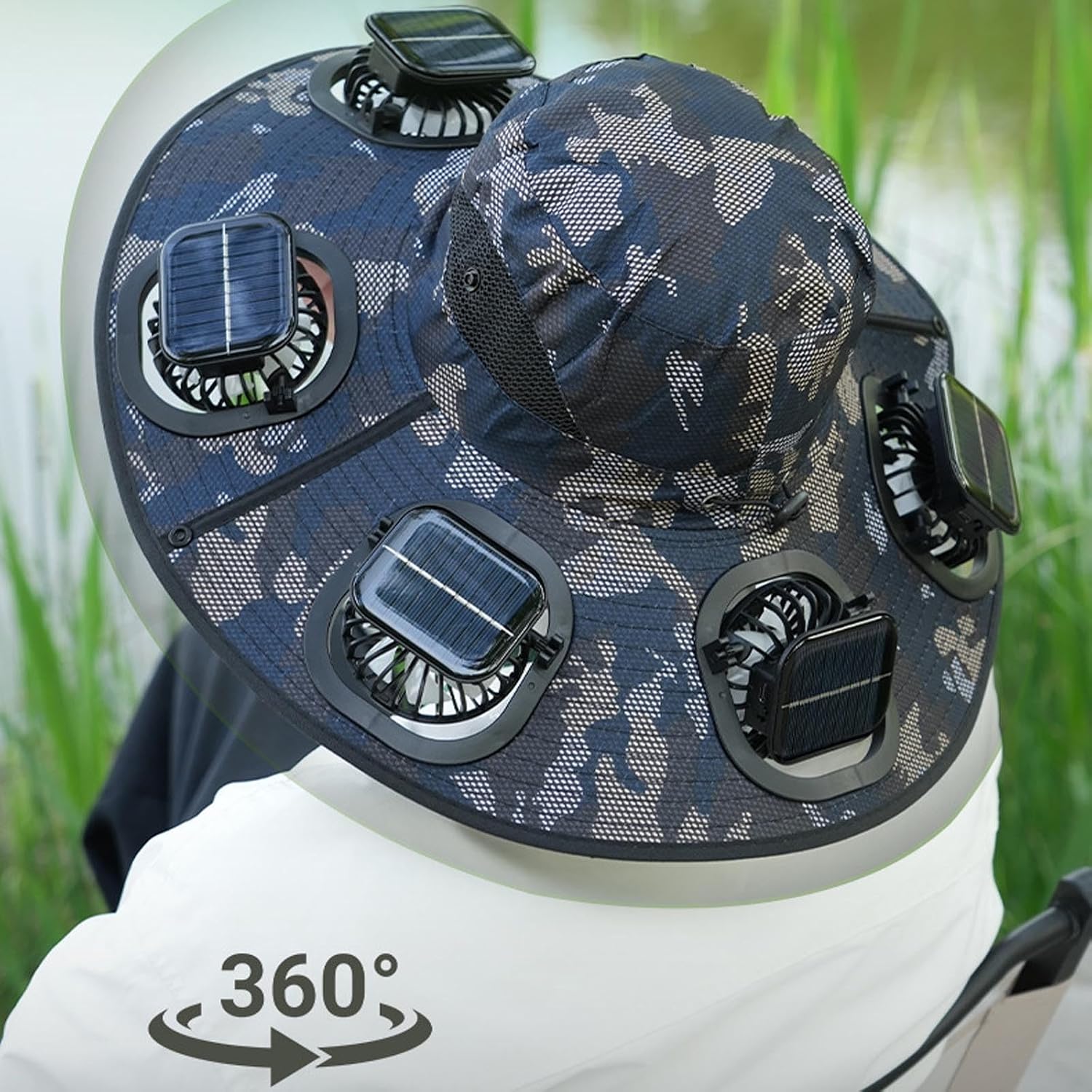 Hot 6 Fans Solar Fan Hat Breat - огляд і ціна Sun Hat Wide Brim