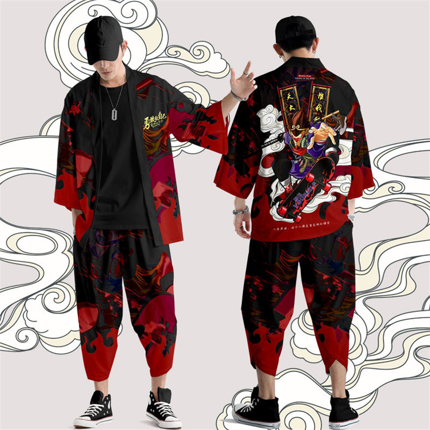 Kanagawa Wave Dragon Crane Jap - огляд і ціна Japanese Summer Clothing Men