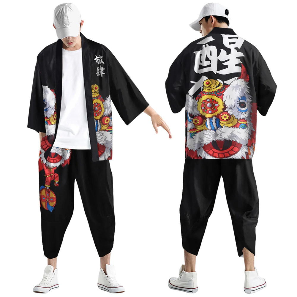 Kanagawa Wave Dragon Crane Jap - огляд і ціна Japanese Summer Clothing Men