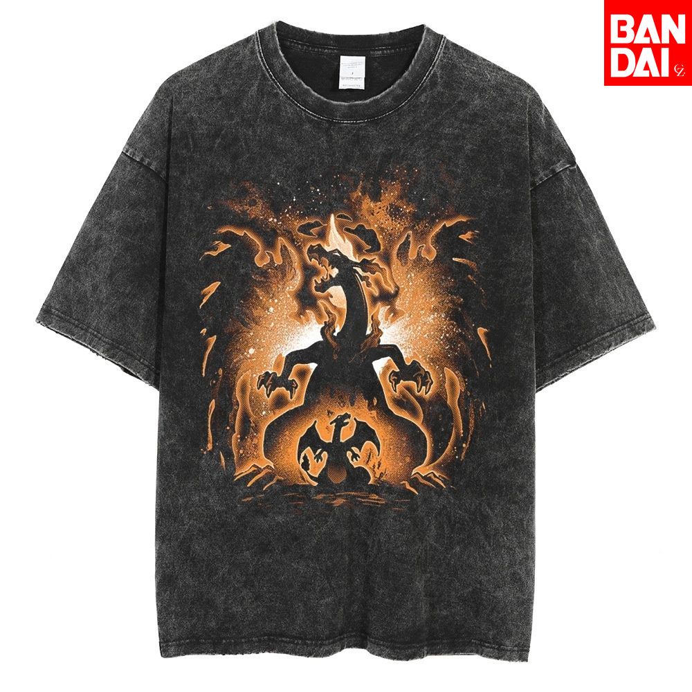 Pokemon Charizard T Shirt Men  - огляд і ціна Japanese Summer Clothing Men
