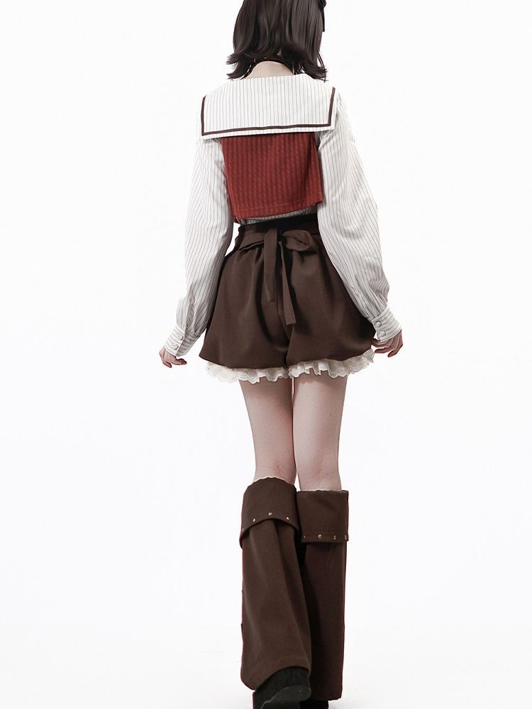 Harajuku Kawaii Red Stripe Sai - огляд і ціна Summer Clothing Set For Girls