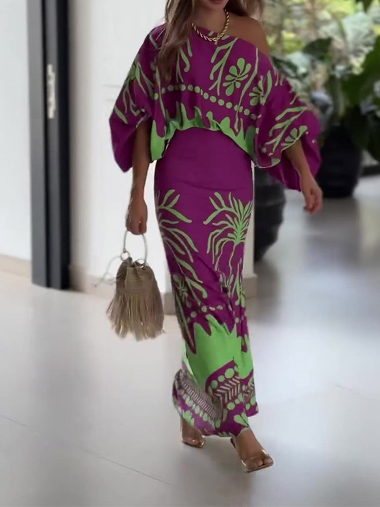 Sexy Women Print Two Piece Set - огляд і ціна Summer Clothing Set For Girls