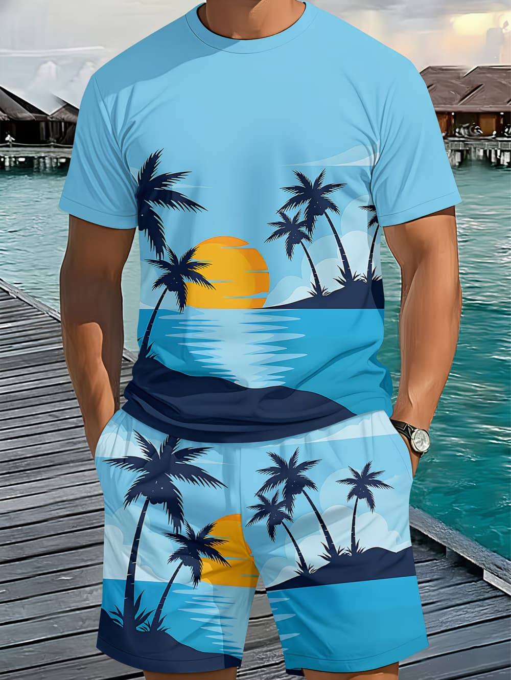 2026 Men's 2 Piece Set Hawaiia - огляд і ціна Beach Shirt Hawaiian