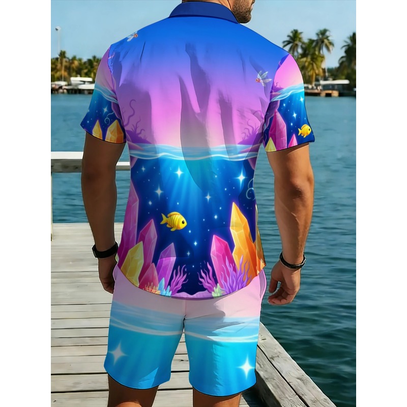 Men's Polyester Hawaiian Shirt - огляд і ціна Beach Shirt Hawaiian