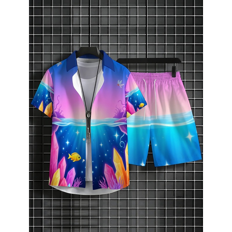 Men's Polyester Hawaiian Shirt - огляд і ціна Beach Shirt Hawaiian