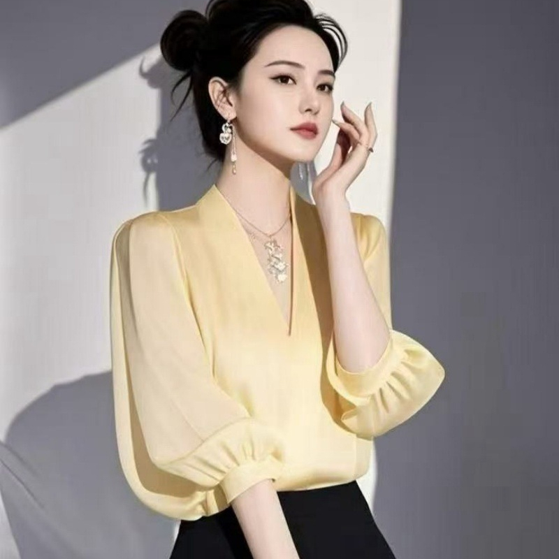 Vintage Women's Blouses Chiffo - огляд і ціна Yellow Summer Clothing