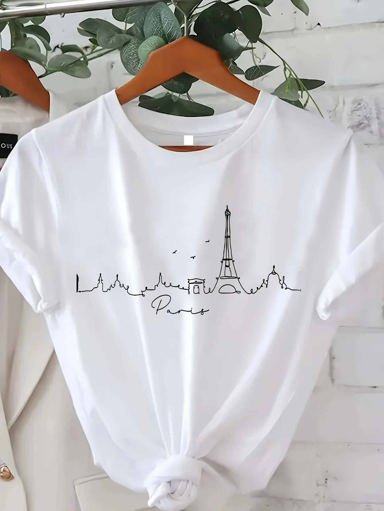 Paris Print T-shirt Short Slee - огляд і ціна Summer Clothing In Paris