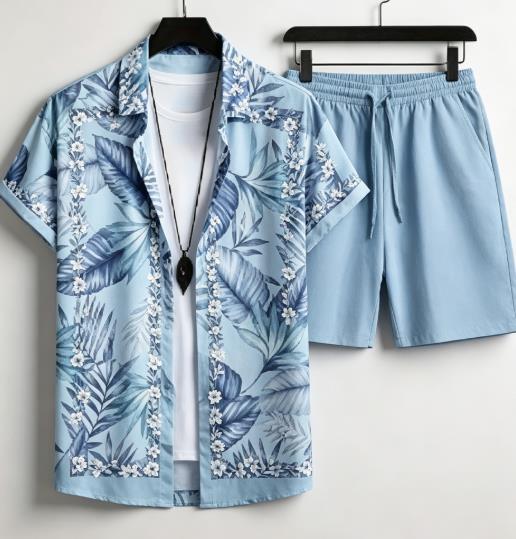 Hawaiian Plant Border Graphic  - огляд і ціна Beach Shirt Hawaiian