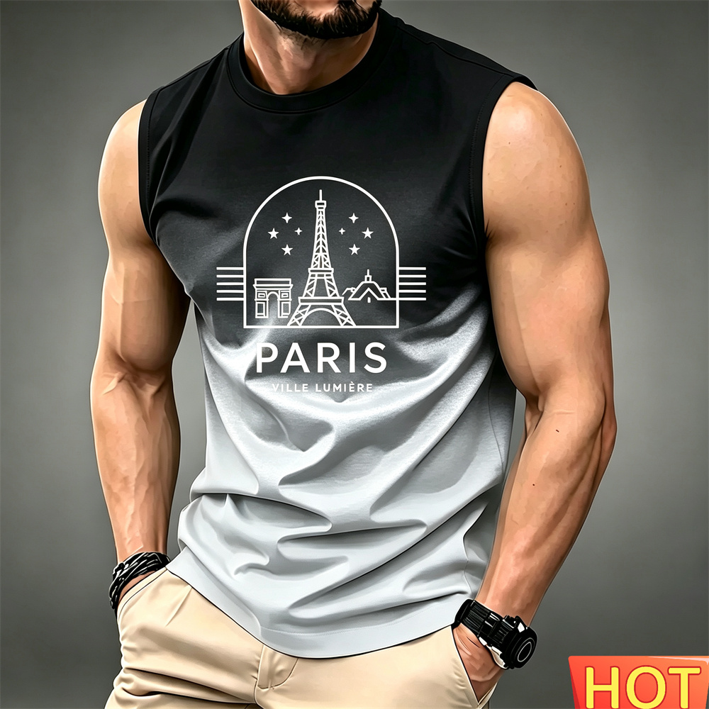 Summer Men's gradient sleevele - огляд і ціна Summer Clothing In Paris