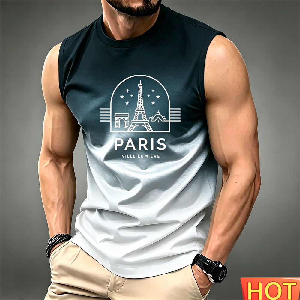 Summer Men's gradient sleevele - огляд і ціна Summer Clothing In Paris