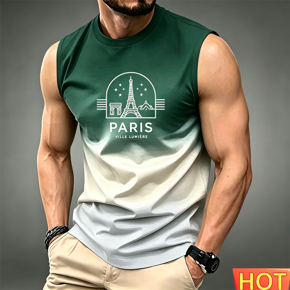 Summer Men's gradient sleevele - огляд і ціна Summer Clothing In Paris