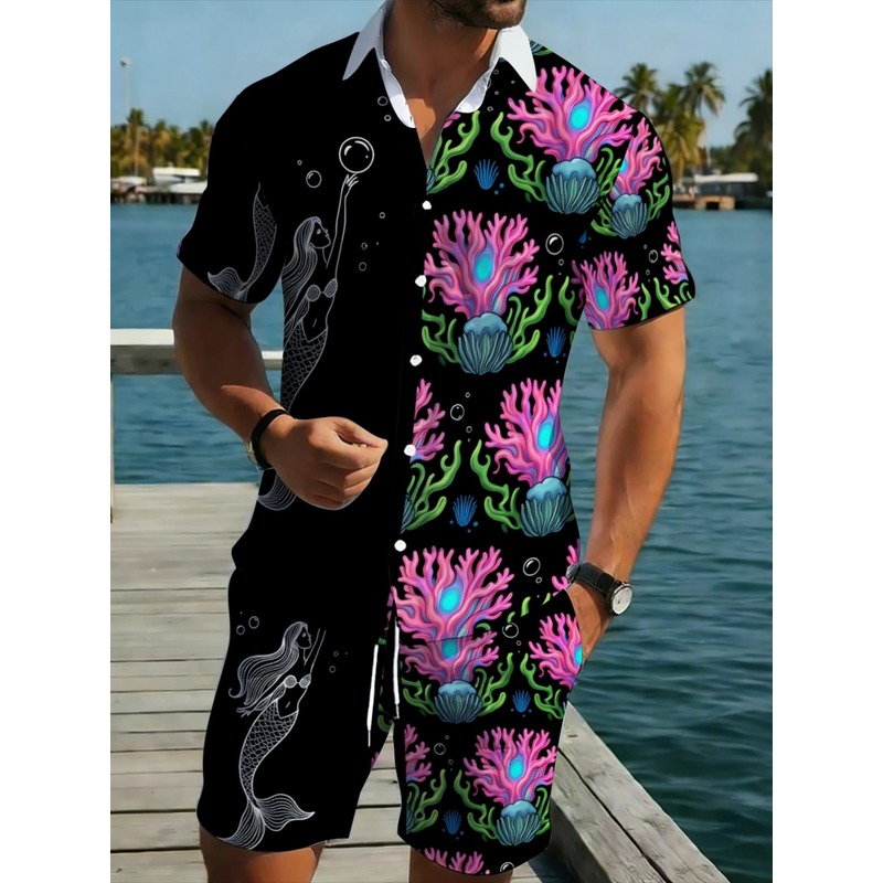 Men's Polyester Hawaiian Shirt - огляд і ціна Beach Shirt Hawaiian
