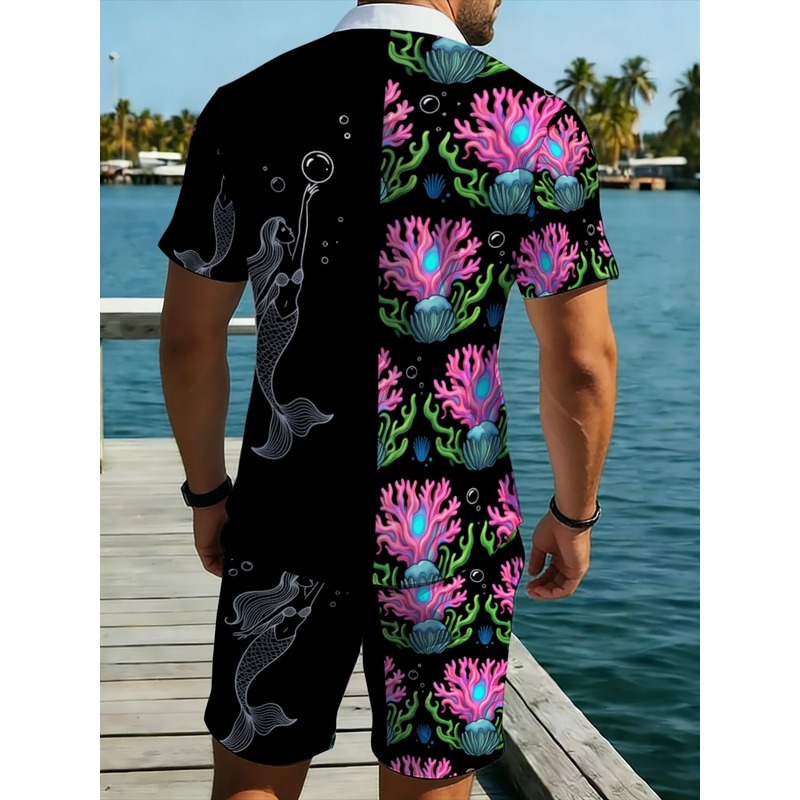 Men's Polyester Hawaiian Shirt - огляд і ціна Beach Shirt Hawaiian