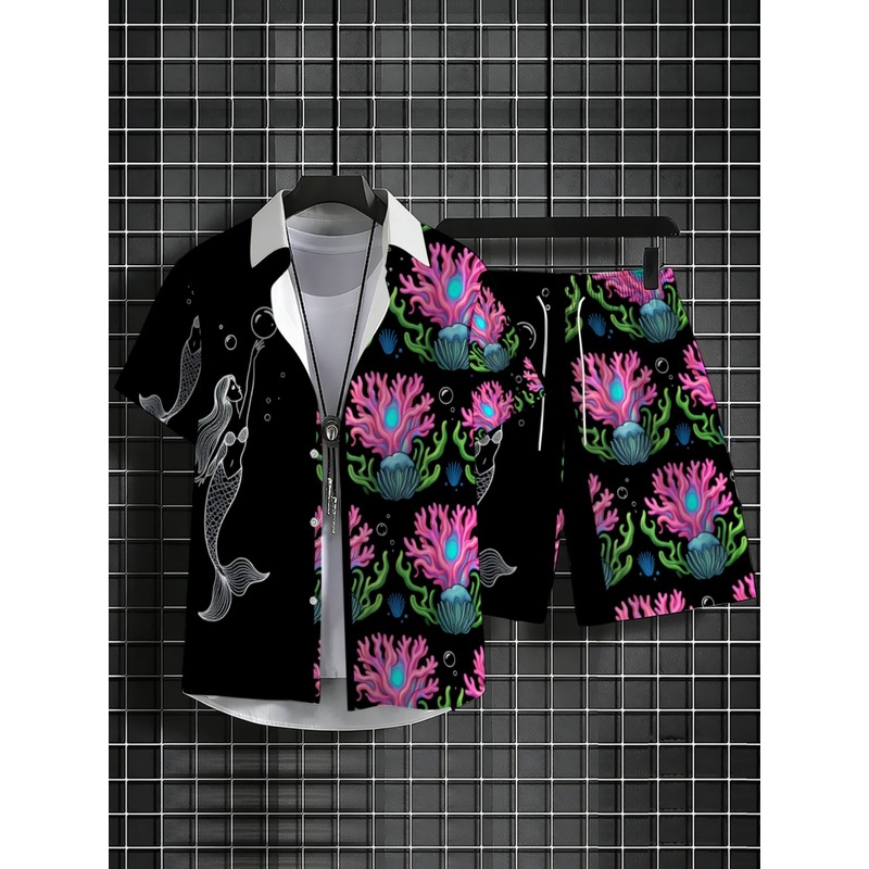 Men's Polyester Hawaiian Shirt - огляд і ціна Beach Shirt Hawaiian