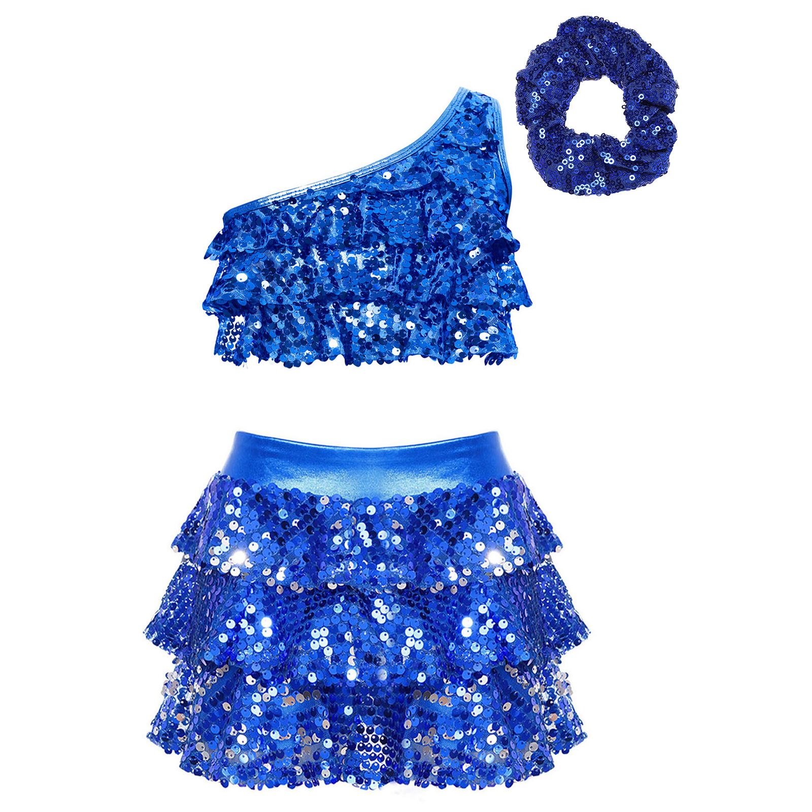 Kids Girls Shiny Sequins Latin - огляд і ціна Summer Clothing Set For Girls