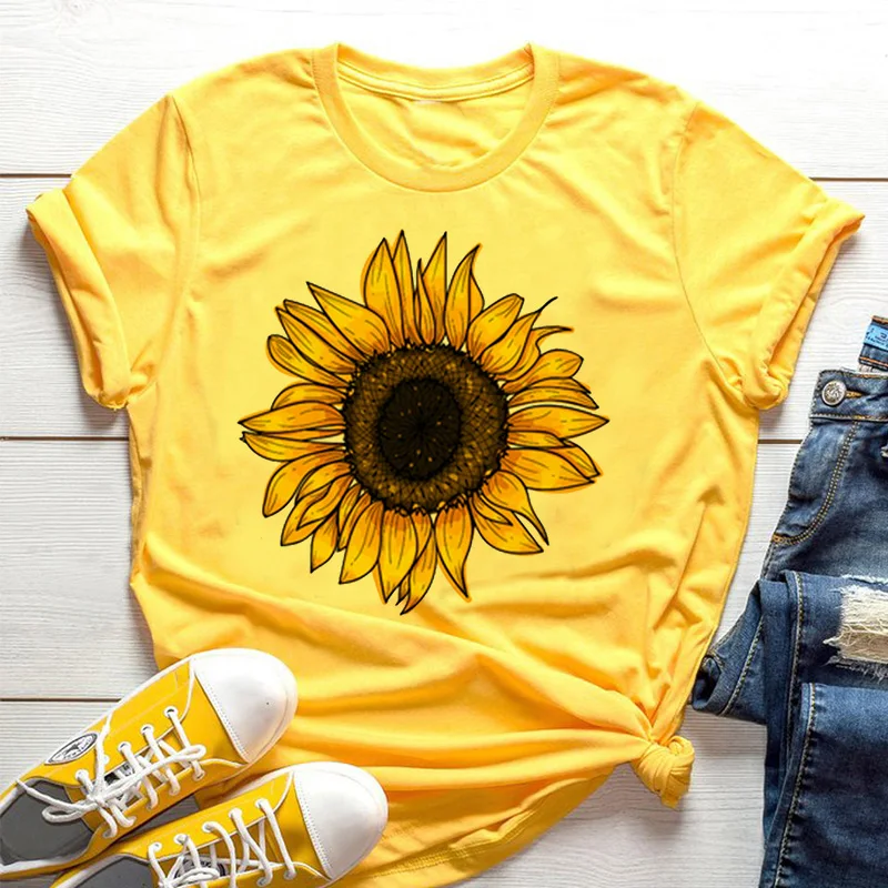 Yellow Women's T-shirt  Sunflo - огляд і ціна Yellow Summer Clothing