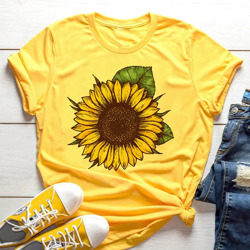 Yellow Women's T-shirt  Sunflo - огляд і ціна Yellow Summer Clothing