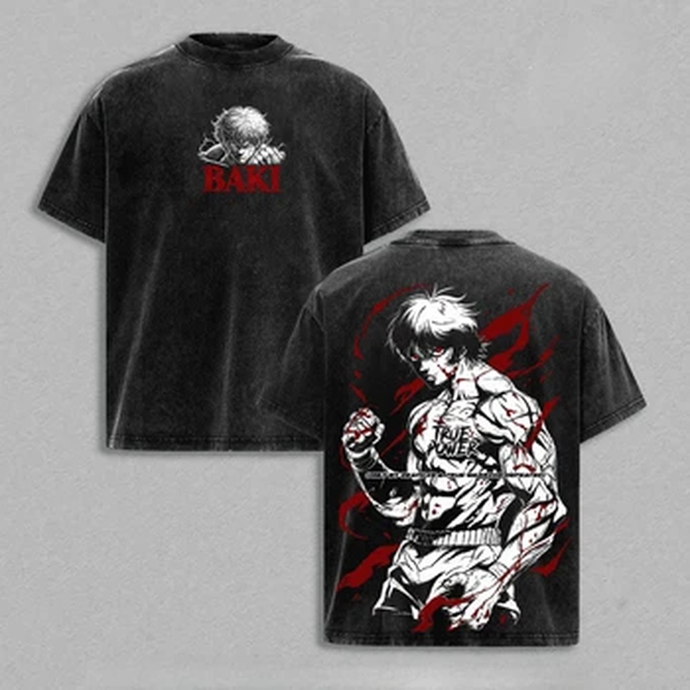 Japanese Anime Baki T-shirt Go - огляд і ціна Japanese Summer Clothing Men